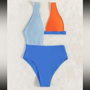 Colorblock Bathing Suit